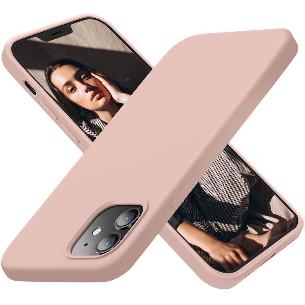 🍒4/$15Cordking Designed for iPhone 12/12 Pro Case, Silicone Shockproof, Pinksand